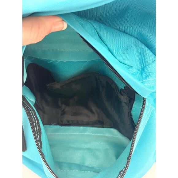 Vintage JanSport SuperBreak Lightweight Backpack Blue/Aqua/Teal - Picture 5 of 6